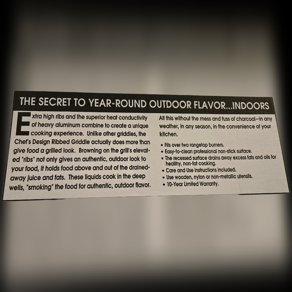 Chef's Design Ribbed Griddle - Picture 3 of 5